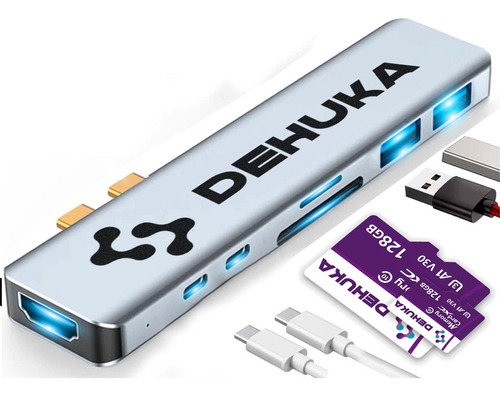 Dehuka Adaptador Usb C Hub Compatible Macbook Air Pro Hdmi 4k Usb 3.0 