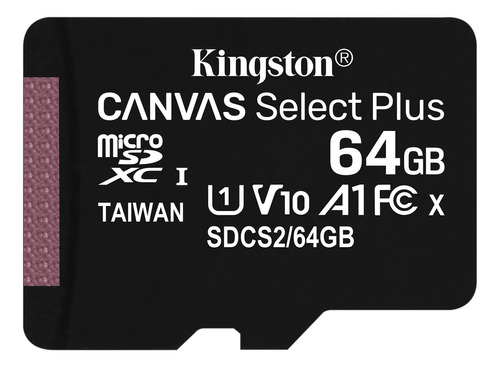 Memoria Micro Kingston 64gb Clase 10 64 Gb Cs Plus 100mbps 