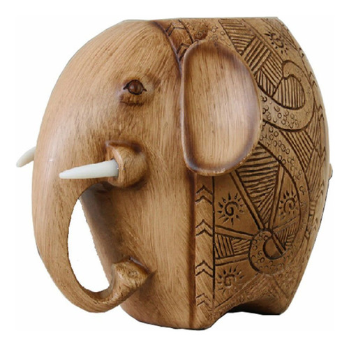 Lindo Moda Creativa Tallado Madera Tallada Elefante Estilo