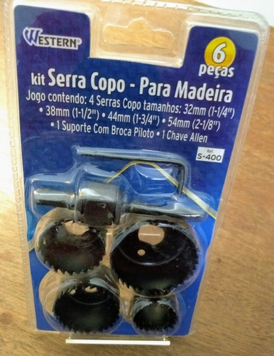 Kit Serra Copo P/ Madeira - Western - 32a54mm -c/06 Unidades