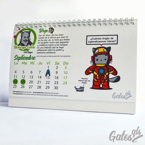 Imagen 4 de 5 de Calendario 2023 Gatos Qls + Separador De Pág. Pilar Sórdida