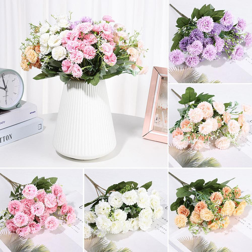 Navidad Arreglo Floral De Color Lila Realista, 20 Cabezas