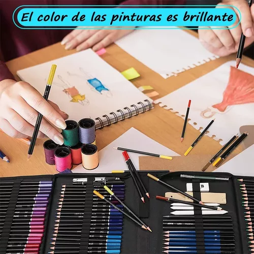 Lapices de Colores Set De Arte Con Marcadores, Colores Para Dibujo 145 Pz  Berry Hip ARS145