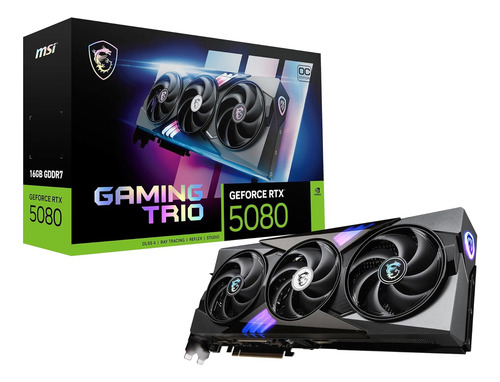 Vga Msi Geforce Nvidia Rtx 5080 16gb Gaming Trio Oc, Gddr7