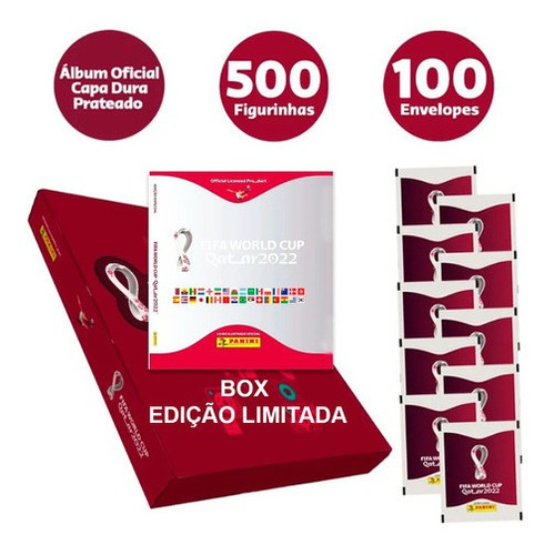 Album Copa 2022 Prata Box Especial Limitada 500 Figurinhas