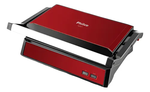 Sanduicheira E Grill Philco 2 Em 1 Pgr28vi Inox Red 1250w
