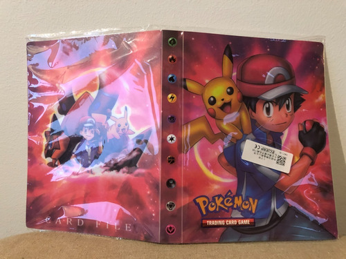 Album Para 240 Cartas Pokemon, Diseño Pikachu Y Ash