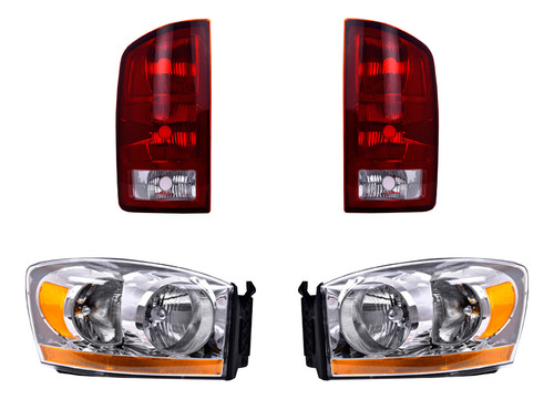 Set Calaveras + Faros Depo Dodge Ram 2006