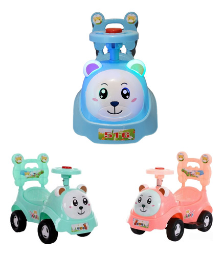 Carro Montable Carita Osito Luminoso Con Musica Envio Hoy