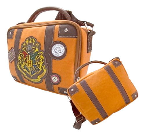 Lonchera Amarilla Hogwarts Harry Bolso Ecocuero Personaliza