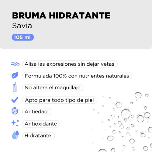 Imagen 2 de 4 de Savia | Bruma Hidratante Anti-edad