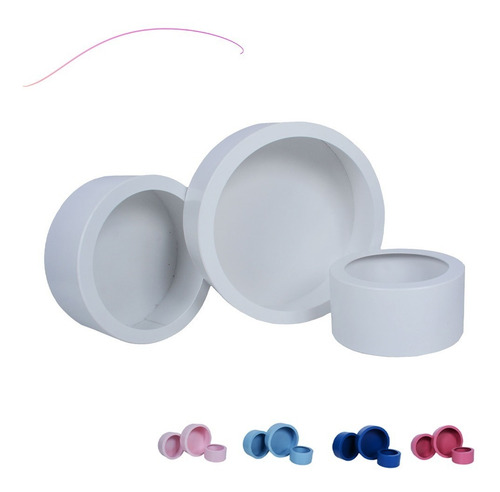 Imagem 1 de 6 de Nicho Decorativo Infantil Redondo Trio P M G Branco Envio24h