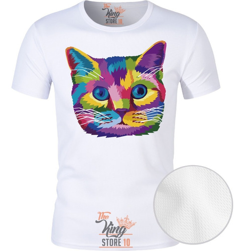 Polera Dama Full Color Gato Arcoiris The King Store 10