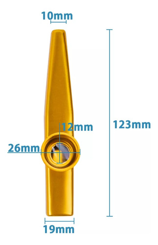 Kazoo Metálico De Aluminio Set De 4 Unidades