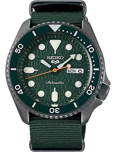 Seiko 5 Sports Srpd77k1 Hombre Reloj Acero Verde Automático