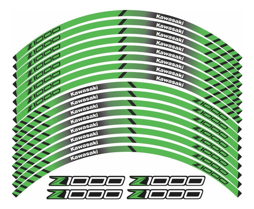 Adesivos Friso Refletivo Roda Moto Compatível Z1000 Fri70