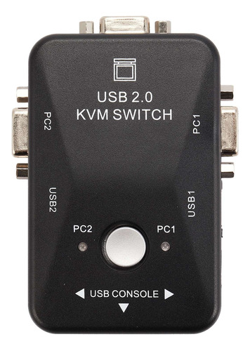 Conmutador Usb Kvm, 2 Puertos, Vga Y Svga, Caja De Conmutaci