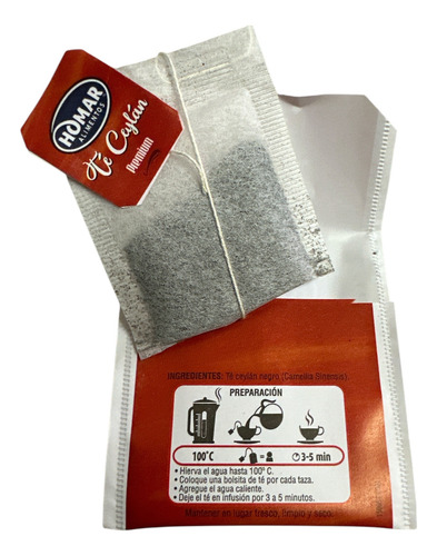 2 Caja Té Ceylan Negro Premium 100 Bolsitas Origen Sri Lanka