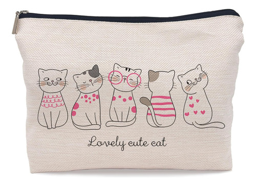 Lacosu Bonita Bolsa De Maquillaje Para Gatos, Bolsas De Cosm