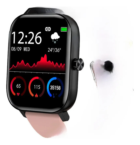 Reloj Rojo Impermeable Con Monitor De Salud Cardíaca