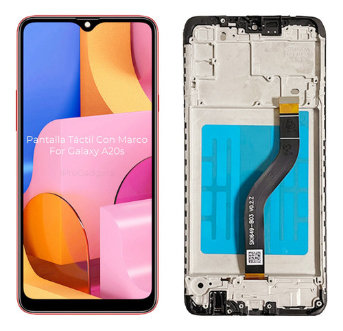 // Tela Lcd Com Moldura Para Samsung A20s Sm-a207f A207m