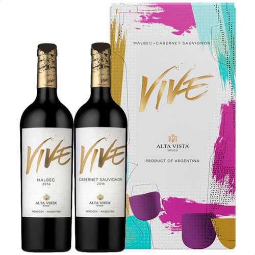 Vino Vive Malbec Alta Vista + Vive Cabernet Sauvignon Tinto