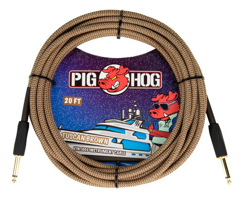 Cable Instrumentos Tuscan Brown 6.10mt Pig Hog Pch20tbr