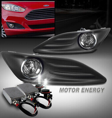 14-18 Ford Fiesta Bumper Fog Light Lamp Chrome W/50w 600 Nnc