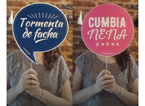 Props Para Fotos Frases Listos Para Usar 22,7cm X 40 Unid