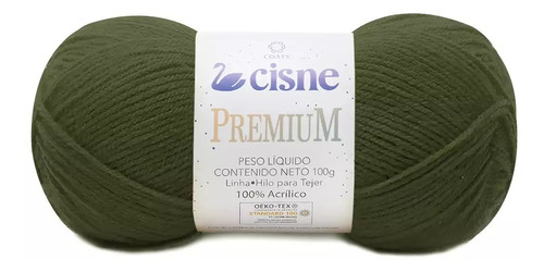Fio Cisne Premium 100g 280mts Tex 357 100% Acrílico Crochê Cor 07067- Verde Militar