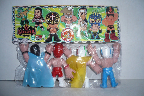 Luchadores Atlantis - Set De 4 Juguete Lucha Libre Bootleg
