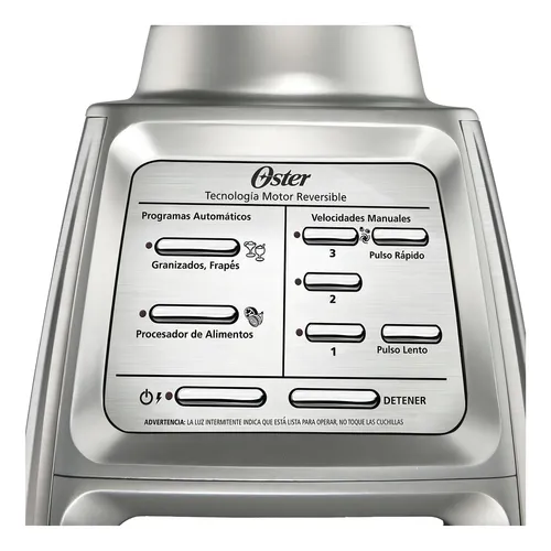 Licuadora Oster Gourmet Collection BLSTRM 1.5 L plata con vaso de vidrio 110V