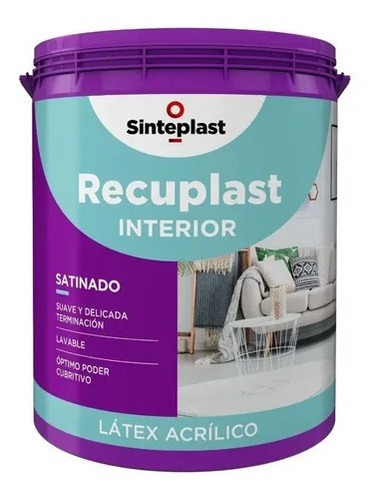 Recuplast Látex Interior Satinado 20lts- Sinteplast