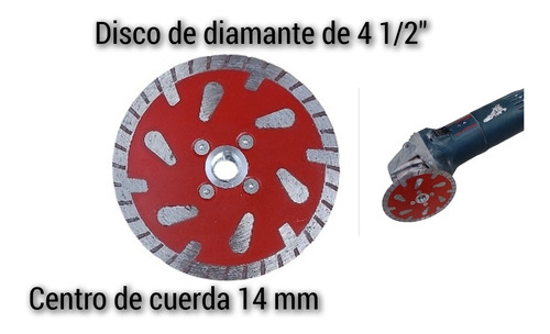 Disco Con Brida Para Cortar Y Desbastar  Piedra Mármol 14 M