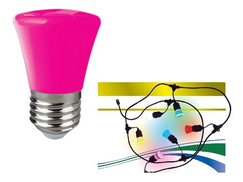 Lampara Led Guirnaldas 2w Color Purpura Rosa Verde Azul Blan