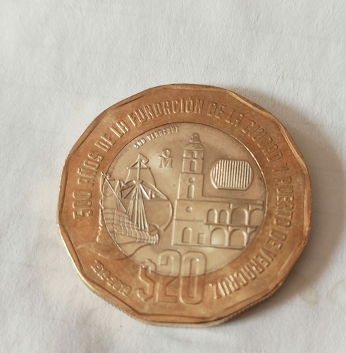 Moneda 20 Pesos Puerto Veracruz