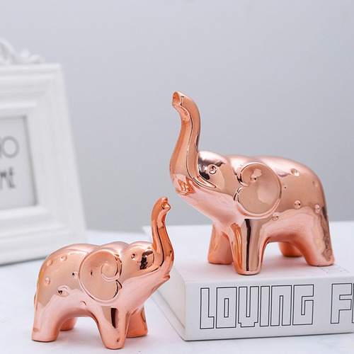 1 Par De Estatuas De Elefante For Decoración Del Hogar, Fig