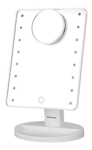 Imagem 4 de 4 de Espelho Touch De Mesa Multilaser Com Led 180º Hc174 - Branco