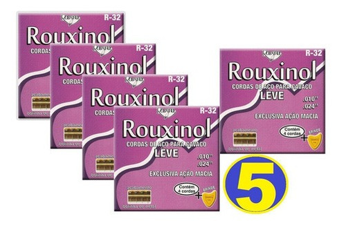 Encordoamento Rouxinol Para Cavaquinho R32 Kit Com 5
