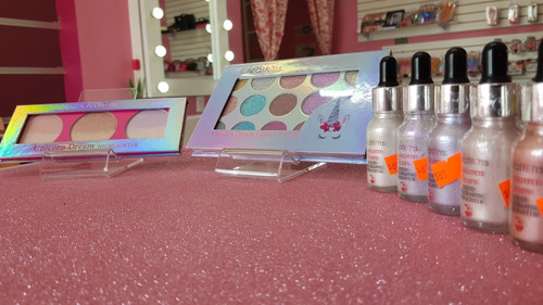 Kit De Paleta Iluminador+gliter+iluminador Liquido