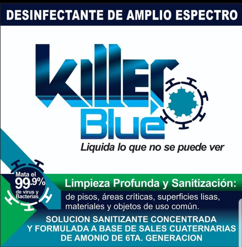 Liquido Sanitizante  Killer Blue® Premium 5lt