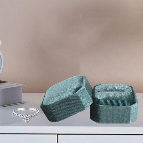 Boda Elegante Anillos Caja Terciopelo Joyero Para Niñas