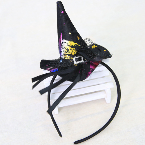 M Diadema Encaje Diadema Sombrero Puntiagudo Bruja