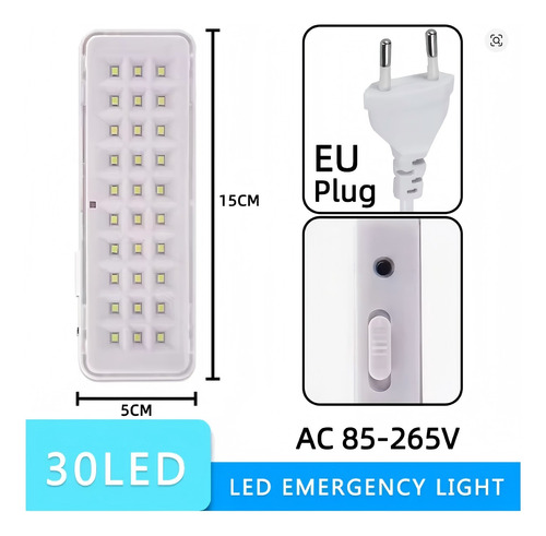 Luz De Emergencia Led Potente Recargable 30 Leds 220v