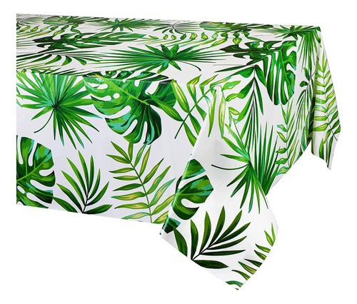 3 Manteles Desechables Rectangulares Verdes Hawaianos Fiesta
