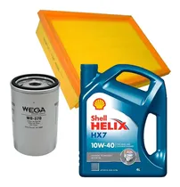Comprar Kit Filtros De Aire Y Aceite + Lubricante Semi Sintetico Shell Hx7 10w40 X4 Litros Vw Polo 1.6 2004»