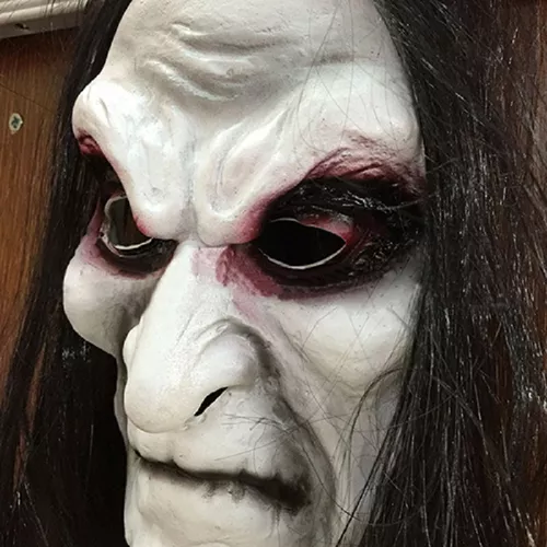 Toyvian 1 Unidade Máscara De Bruxa De Cabelos Brancos Assustadoras Com  Cabelo Preto Bruxa Bruxa Assustadora Fantasma Careta Festa De Halloween  Mulher Cobertura Mascarar Emulsão