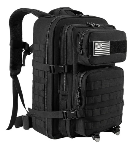 Mochila Militar Elite Camping Tática Bolsa Trilha Exército Cor Preto Desenho Do Tecido Lisa