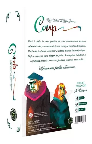 Coup + Expansão A Reforma - Jogo de Cartas - Grok - Jogos de Cartas -  Magazine Luiza