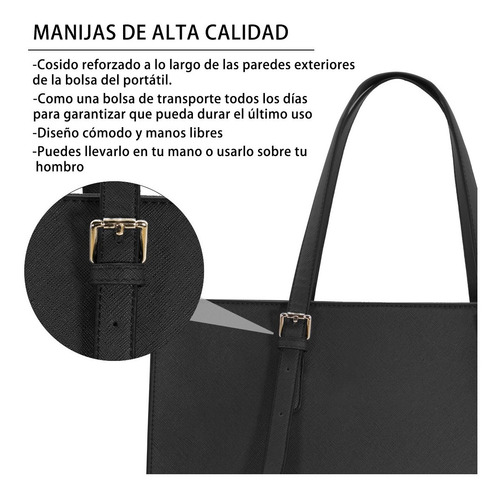 Imagen 5 de 7 de Bolsas De Mujer Totes 15.6 Pulgadas Portafolios Para Laptop